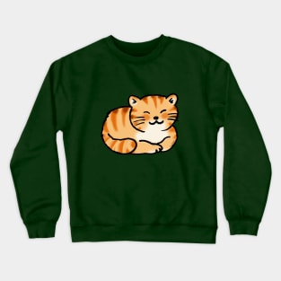 cute orange cat Crewneck Sweatshirt